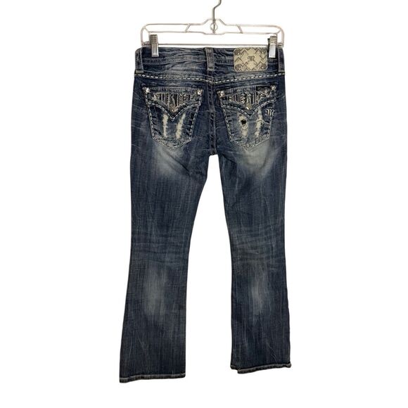 Miss Me Signature Boot Embellished Rhinestone Jeans Women’s Size 26 - Picture 7 of 7
